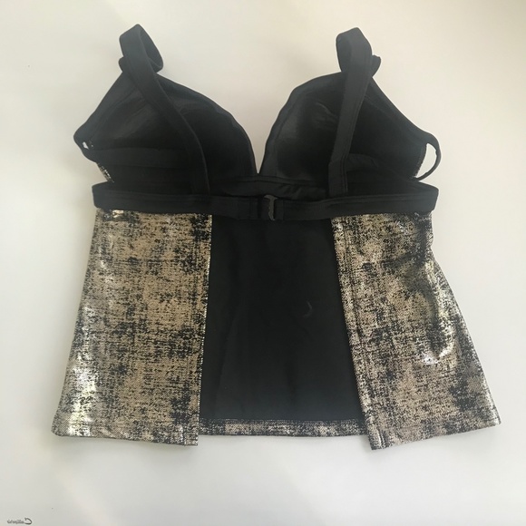 Hula Honey push up apron back foil tankini top - Picture 6 of 11